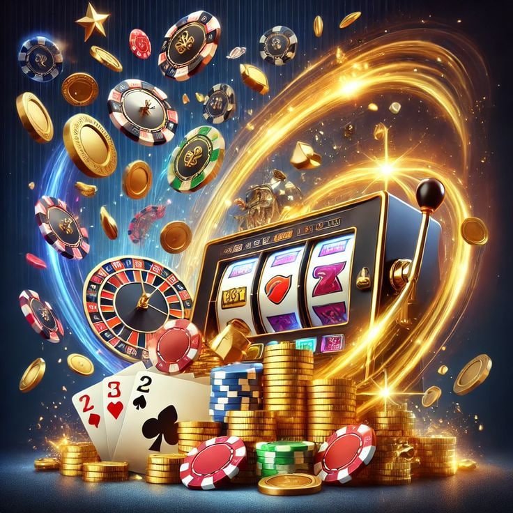 Antarmuka permainan Texas Hold'em Bonus di 5gtoto dengan kartu dan chip taruhan